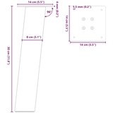  Noge za stolić 4 kom prirodni čelik 30 cm čelik | shoptok.hr