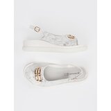 GOODIN White flat sandals with decoration | Shoptok.si