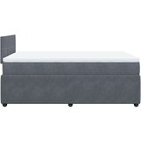 vidaXL Box spring postelja z vzmetnico temno siv 120x190 cm žamet | Shoptok.si