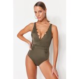 Trendyol Khaki lučni dodatak Detaljni kupaći kostim braon | narandžasta | ePonuda.com