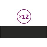  Zidna uzglavlja 12 pcs Crna 60 x 15 cm tkanina | shoptok.hr