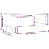  Stolić za kavu boja hrasta 90x50x36 5 cm konstruirano drvo | shoptok.hr