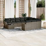  11-dijelni set vrtnih sofa od poliratana s jastucima sivi | shoptok.hr