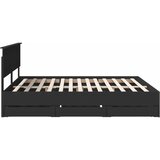  Krevetna konstrukcija Crna 200 x 200 cm Inženjersko Drvo | shoptok.hr