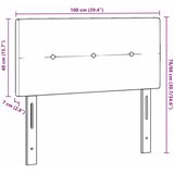  Uzglavlje podesivo po visini Tamno siva 100 cm tkanina | shoptok.hr