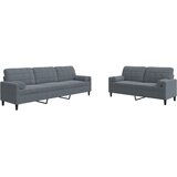  2-dijelni set sofa s jastucima tamnosivi baršunasti | shoptok.hr