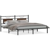  Posteljni okvir brez vzmetnice rjavi hrast 183x213 cm inž. les, (21829301) | Shoptok.si