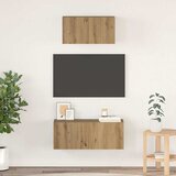 vidaXL Set TV stalka s policom Zidne Ostalo s pohranom s vratima 2 pcs hrast artisan 80 x 30 x 30 cm | shoptok.hr