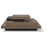 TemaHome Crni/u prirodnoj boji stolić za kavu u dekoru oraha 110x110 cm Slate – | shoptok.hr