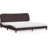  Krevet s madracem tamnosmeđi 200x200 cm od tkanine | shoptok.hr