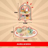 Kruzzel drveni set za čaj sa stalkom za tortu i kolačima, za djecu | shoptok.hr