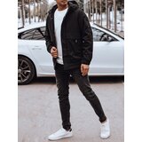 DStreet Kurtka męska przejściowa z kapturem pikowana podszewka czarna | Shoptok.si
