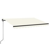 Maison Chic Ročno zložljiva tenda - Senčniki z LED lučmi 350x250 cm krem, (22041374) Cene