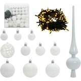 vidaXL Set božičnih okraskov med 300 LED 120 pcs Bela Plastika, (5000073231) | Shoptok.si