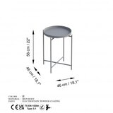 Hanah home Club sto 46x56x46cm sivi | Eponuda.ba
