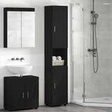 vidaXL Kupaonski ormar Crna 37 x 31.5 x 203 cm Konstruirano drvo Cijene