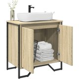 vidaXL Omarica za umivalnik sonoma hrast 60x35x60 cm inženirski les cene