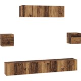 vidaXL Set TV omaric Drugo s shranjevanjem z vrati 7 pcs Staro les 80 x 30 x 30 cm | Shoptok.si