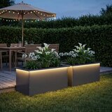 Vrtna posuda za sadnju s LED svjetlom 2 kom. Antracit - Antracit 50 x 80 x 48 cm 2 | shoptok.hr