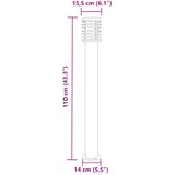  Vanjske podne svjetiljke 3 kom srebrne 110 cm nehrđajući čelik | shoptok.hr