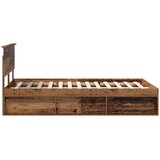  Okvir za krevet s uzglavljem Staro drvo 120 x 190 cm | shoptok.hr