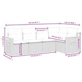  5-dijelni set vrtnih sofa od poliratana s jastucima sivi | Eponuda.ba
