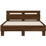 vidaXL Okvir za krevet s uzglavljem boja smeđeg hrasta 120x190 cm | shoptok.hr