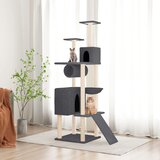 vidaXL Penjalica za mačke sa stupovima za grebanje tamnosiva 168 cm | shoptok.hr