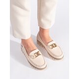 Shelvt Beige women's platform loafers | Eponuda.ba