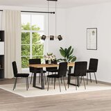  Blagovaonske stolice 6 kom crne baršunaste | shoptok.hr