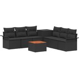  Set sofe 8 kom. Crna Poli Rattan i čelik | shoptok.hr
