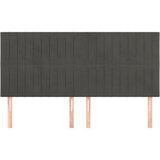  Uzglavlje tamno sivo 160x5x118/128 cm baršunasto | shoptok.hr