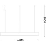 Ideal Lux led luster na sajli gemini LED/47W/230V 2700K ø 61 cm cri 90 crna | Eponuda.com