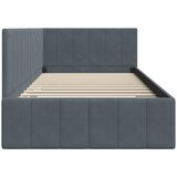  Kutni okvir kreveta Tamno siva 90 cm x 190 cm Baršun | shoptok.hr