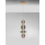Nova Luce Siva kovinska LED viseča svetilka s steklenim senčilom ø 25,5 cm Navi – | Shoptok.si