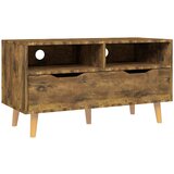 Maison Chic TV omarica - TV stojalo - Televizijska omarica dimljeni hrast 90x40x48,5 cm inženirski les, (21700238) Cene