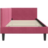  Kutni okvir kreveta Vinska crvena 100 cm x 200 cm Baršun | shoptok.hr