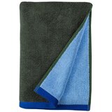 Mette Ditmer Denmark Temno zelena/modra frotirna brisača iz organskega bombaža 50x90 cm Soft – u
