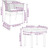  Vrtna garnitura - 5-dijelni vrtni blagovaonski set s jastucima od crnog | shoptok.hr