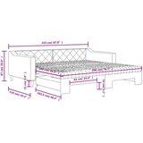 Dnevni krevet na razvlačenje smeđesivi 100 x 200 cm od tkanine | shoptok.hr