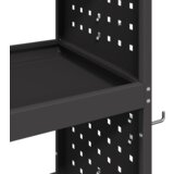  Količar za alate s policom s kotačem s pohranom Crna 75 x 35 x 73 cm Metal | shoptok.hr