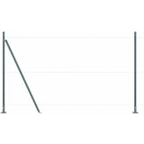 vidaXL Ograjni stebri 7 pcs Zelena Ø32mm 160 cm Pocinkano jeklo, (5000094965) | Shoptok.si