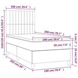 Box spring postelja z vzmetnico črna 100x200 cm žamet, (20792012) | Shoptok.si