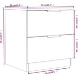  Nočna omarica 2 kosa rjavi hrast konstruiran les, (20730931) | Shoptok.si