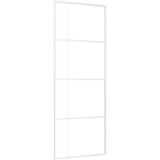  Klizna vrata od mutnog stakla ESG i aluminija 76x205 cm bijela | shoptok.hr