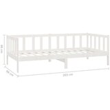  Dnevni ležaj od masivne borovine bijeli 90 x 200 cm | shoptok.hr