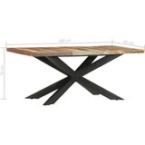  Blagovaonski stol od masivnog obnovljenog drva 180 x 90 x 76 cm | shoptok.hr