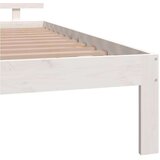  Posteljni okvir bel iz trdne borovine 140x190 cm, (20646381) | Shoptok.si