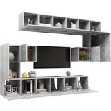  10-dijelni set TV ormarića siva boja betona od iverice | shoptok.hr