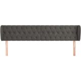  Vzglavje z ušesi temno sivo 203x23x78/88 cm žamet, (20793907) | Shoptok.si